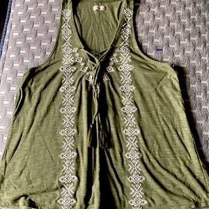 Hollister, XS, Olive Green Top